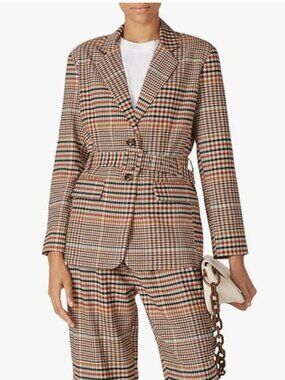 Love, Whit by Whitney Port Plaid Blazer Size L